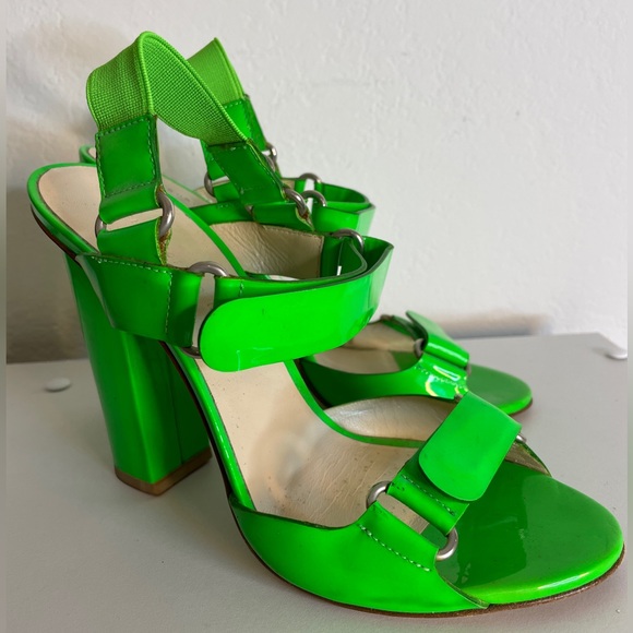 christopher kane neon green block heels - Picture 4 of 7